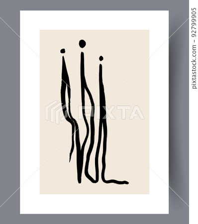 Abstract minimalistic art wall designs  92799905
