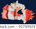 Canada Map Offset Provinces 3D Render 92799928