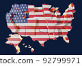 United States Map Offset States 3D Render 92799971