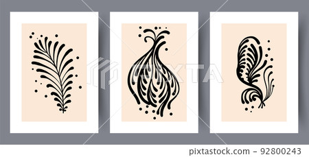Printable wall art vector poster set vector. 92800243