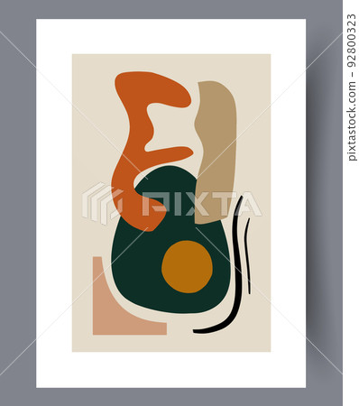 Scandinavian abstract vector print set. Scandinavian abstract vector print set. 92800323