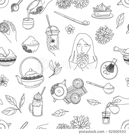 Japanese ceremony with Matcha. Eastern woman Hands holding drinking tea. Japanese ceremony with Matcha. Eastern woman Hands holding drinking tea. 92800503