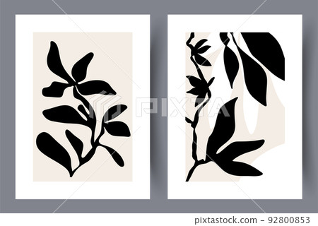 Printable wall art vector poster set. 92800853