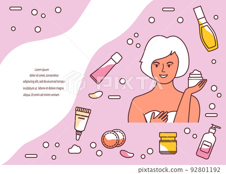 Beauty Routine Face Skin Care Ad Cream Cosmetics 92801192