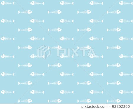 Illustration material of fish bone Background material 92802260