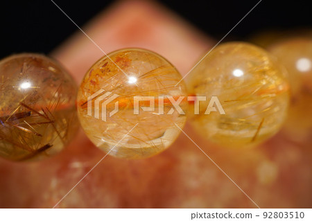 紅色金紅石石英日光石能量石 92803510