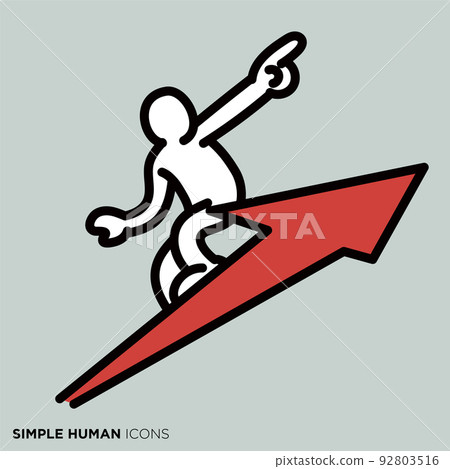 Simple human icon series "A person who surfs with arrows" Simple human icon series "A person who surfs with arrows" 92803516