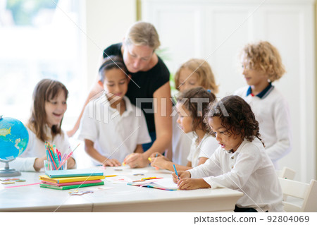 Kids back to school. Group of children. Kids back to school. Group of children. 92804069