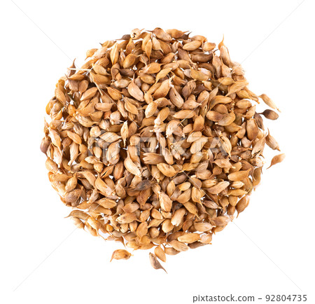Utsho suneli seeds isolated on white background. Trigonella caerulea or blue fenugreek. Top view. Utsho suneli seeds isolated on white background. Trigonella caerulea or blue fenugreek. Top view. 92804735