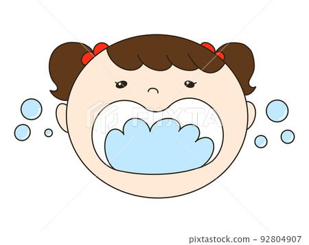Girl gargling Toddler Girl gargling Toddler 92804907