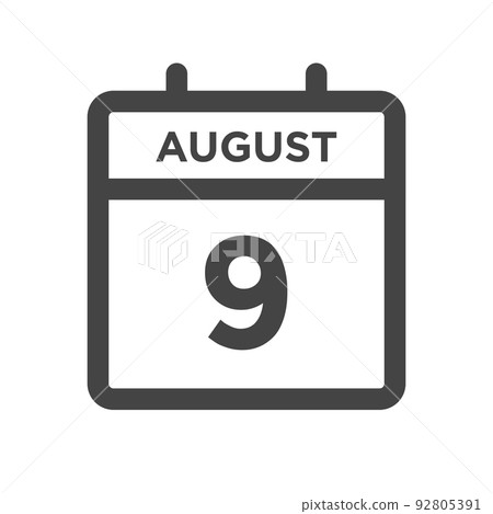 August 9 Calendar Day or Calender Date for Deadlines or Appointment August 9 Calendar Day or Calender Date for Deadlines or Appointment 92805391