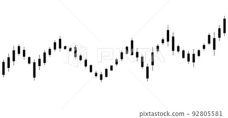 Candlestick chart, forex trading diagram, currency exchange price graph with signals. 92805581