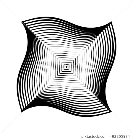 Twisting Motion Illusion in Abstract Op Art Design. 92805584
