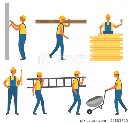 Builder and Construction Zone, Building Vector 92805720