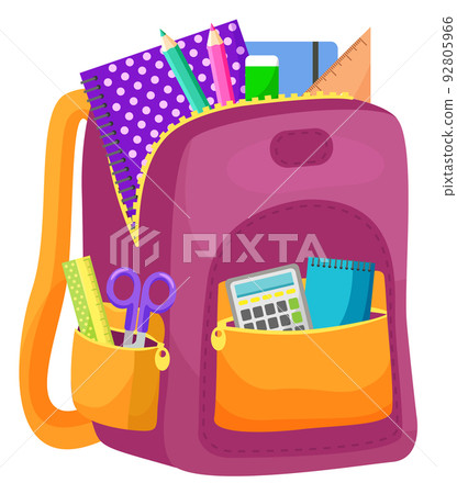Colored School Backpack Back to School Colored School Backpack Back to School 92805966