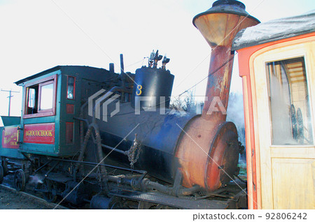 Cog Train steam locomotive on Mount Washington, New Hampshire 92806242