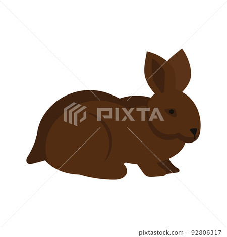 Rabbit or hare cartoon bunny pet. Animal icon and farm breed easter. Rodent isolated white vector illustration and adorable furry animal. Drawing wildlife and zoo rabbit sign fauna 92806317