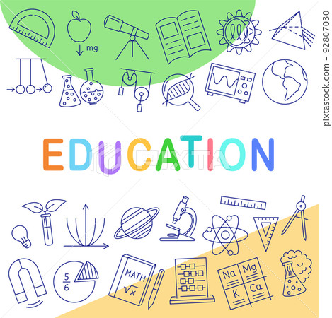 Education banner in line style Education banner in line style 92807030