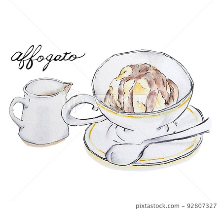 Illustration of affogato 92807327