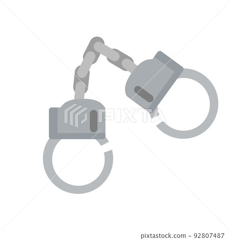 Handcuff. Icon of arrest of offender Handcuff. Icon of arrest of offender 92807487