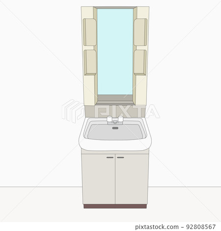 Illustration material of a simple washbasin Illustration material of a simple washbasin 92808567