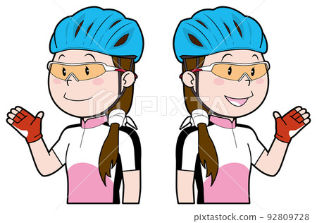 Female cyclist 92809728
