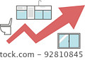 Illustration of Soaring Housing Facilities Illustration of Soaring Housing Facilities 92810845