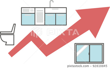 Illustration of Soaring Housing Facilities 92810845