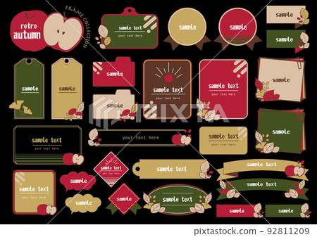 retro autumn frame set retro autumn frame set 92811209