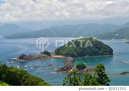德島縣海陽町從竹島眺望葛島和東洋町 92811352