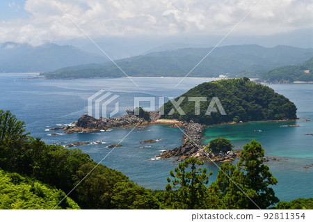 德島縣海陽町從竹島眺望葛島和東洋町 德島縣海陽町從竹島眺望葛島和東洋町 92811354