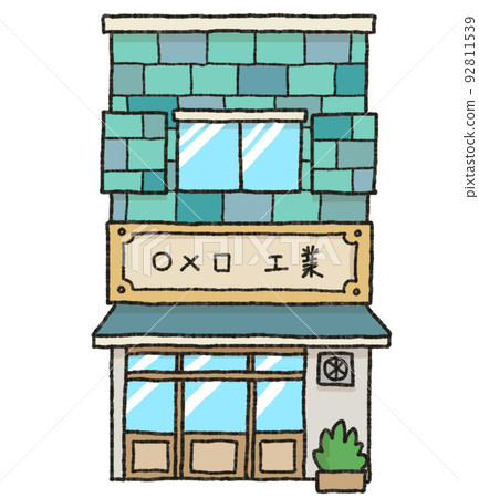 Building illustration single color Building illustration single color 92811539