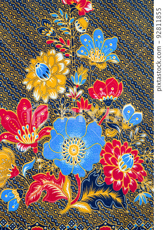 The Batik sarong pattern background in Thailand, traditional batik sarong in Asian. The Batik sarong pattern background in Thailand, traditional batik sarong in Asian. 92811855