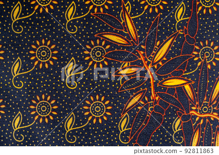 The Batik sarong pattern background in Thailand, traditional batik sarong in Asian. 92811863