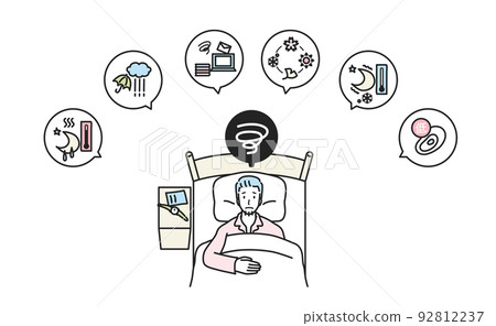 Sleepless young man 92812237