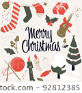 Christmas - fashionable vector material set 92812385