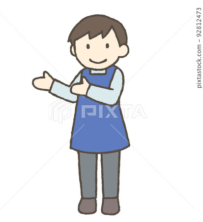 Illustration of a man who guides - Stock Illustration [92812473] - PIXTA
