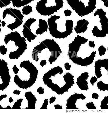 Leopard skin artwork imitation print. Vector seamless pattern 92812515