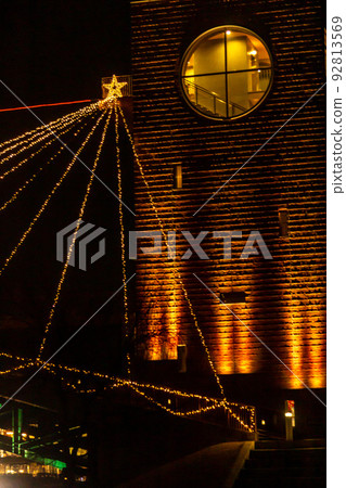 Toyama City, Fugan Canal Kansui Park, illuminated at night Toyama City, Fugan Canal Kansui Park, illuminated at night 92813569