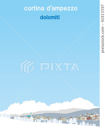 Cortina d'ampezzo Dolomiti winter 92813597