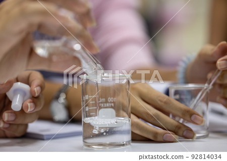 Scientist working Titration technique in the laboratory. Scientist working Titration technique in the laboratory. 92814034