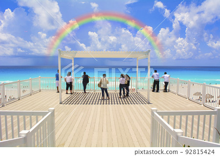 Beautiful view of Cancun beach 92815424