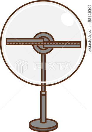Illustration of a hologram fan viewed from the front 92816503