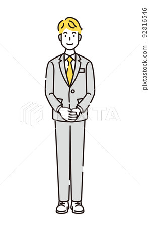 Person illustration line drawing 92816546