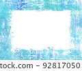 Refreshing oil painting style frame turquoise blue 92817050