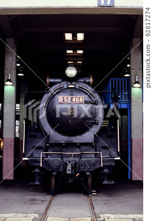 2004 D52468 steam locomotive standing in the locomotive warehouse 2004 D52468 steam locomotive standing in the locomotive warehouse 92817274