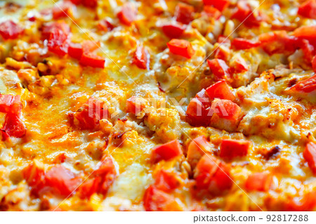 close up. a piece of pizza out of the box. close up. a piece of pizza out of the box. 92817288