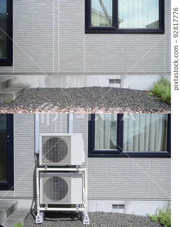 Air conditioner installation (before and after) 92817776