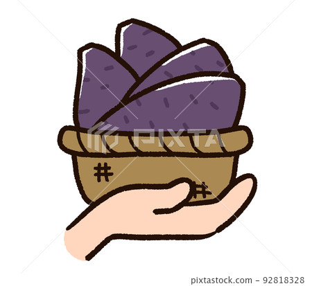 sweet potato in a basket 92818328