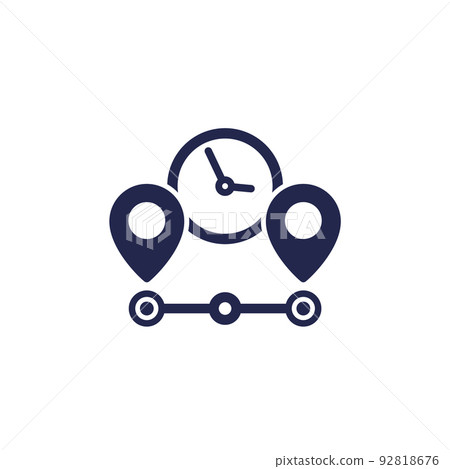 travel time icon on white 92818676